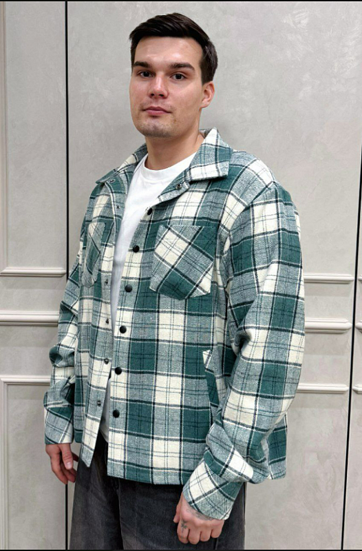 Теплая рубашка мужская 